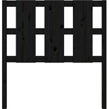  Uzglavlje za krevet crni 105,5 x 4 x 100 cm od masivne borovine | shoptok.hr