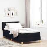 s opruga kutije s uzglavljem Crna 190 x 90 cm tkanina | shoptok.hr