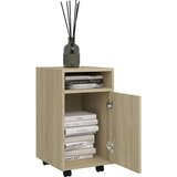  Bočni ormarić s kotačima boja hrasta 33 x 38 x 60 cm od iverice | shoptok.hr