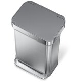 simplehuman Jeklen koš za smeti s pedalom v srebrni barvi 45 l – | Shoptok.si