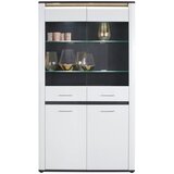 Mömax Vitrina Alassio, Bela, Barva Grafita | Shoptok.si