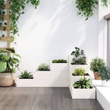  Vrtna sadilica s 4 razine 80,5 x 79 x 36 cm bijela od borovine | Eponuda.com