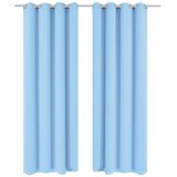  Zavjesa za Zamračivanje s Metalnim Prstenovima 2 kom 135x175 cm Tirkizna | shoptok.hr