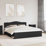  Konstrukcija postelje Črna 180 x 200 cm Masivno borovo les, (5000102214) | Shoptok.si