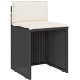  3-dijelni bistro set s jastucima crni od poliratana | shoptok.hr