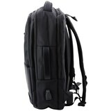  Gradski poslovni ruksak s USB remenom za prsa, crni, 26L 45cm | shoptok.hr