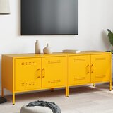vidaXL TV omarica 2 kosa gorčično rumena 68x39x50,5 cm jeklo Cene