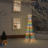 vidaXL Novoletna jelka stožec 108 pisanih LED lučk 70x180 cm | Shoptok.si