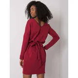 RUE PARIS Dress-RV-SK-6037.18X-burgundy