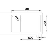 Blanco LEGRA XL 6 S CRNA - 860x500/190 mm | ePonuda.com