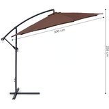 Modern Home ModernHome SL-UM002  veliki sklopivi suncobran 3m smeđi | shoptok.hr