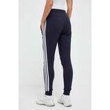 Adidas Pamučni donji dio trenirke boja: tamno plava, s aplikacijom | shoptok.hr