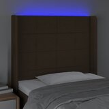  LED uzglavlje tamnosmeđe 93x16x118/128 cm od tkanine | shoptok.hr