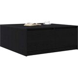 vidaXL Kavna mizica s predali črni hrast 100x100x40 cm | Shoptok.si