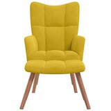  Stolica za opuštanje s osloncem za noge boja senfa baršunasta | shoptok.hr