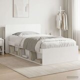 Okvir kreveta s pohranom Bijela 75 x 190 cm Konstruirano drvo | shoptok.hr