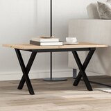  Stolić za kavu X-oblika 80x50x40 cm borovina i čelik | shoptok.hr