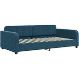  Dnevni krevet na razvlačenje plavi 100 x 200 cm baršunasti | shoptok.hr