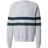 Guido Maria Kretschmer Men Sweater majica 'Mika' mornarsko plava / siva melange / tamno zelena