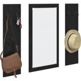 vidaXL Vješalica za kapute na zidu Crni hrast 96 x 1.5 x 90 cm | shoptok.hr