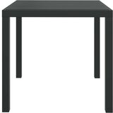 In Vrtna miza črna 80x80x74 cm aluminij in WPC | Shoptok.si