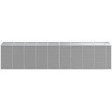 vidaXL Vrtna lopa svetlo siva 191x810x198 cm pocinkano jeklo | Shoptok.si