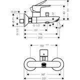 Hansgrohe enoročna armatura za kad Talis E (71740670) - črna mat | Shoptok.si