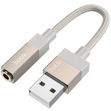  Adapter AUX USB A (muski) na Jack 3,5 mm (zenski) Hoco UPA32D zlatni | Eponuda.com