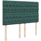  Otomanska postelja z vzmetnicami & LEDs temno zelena 140x200cm | Shoptok.si