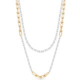  Ženska freelook srebrna zlatna ogrlica od hirurškog Čelika ( frj.3.6007.2 ) Cene