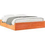 Furnova Posteljni okvir brez vzmetnice vošč. rjav 180x200 cm borovina, (21936937) | Shoptok.si