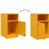  Noćni ormarići 2 kom boja senfa 34,5 x 39 x 62 cm čelični | shoptok.hr