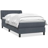 vidaXL Box Spring postelja z vzmetnico Temno siva 90x220 cm Velvet, (21792688) | Shoptok.si