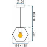 Toolight lampa viseća APP1131-1CP black/gold | shoptok.hr