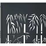  Vrtna vrata antracit boje 100x175 cm, dizajn od čelika i bambusa | shoptok.hr