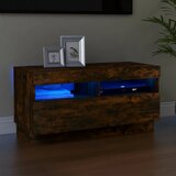 The Living Store TV omarica z LED lučkami dimljeni hrast 80x35x40 cm - TV Omarica, (21376636) Cene