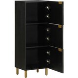 Maison Chic Visoka omarica - Komoda - Predalnik črna 40x33x110 cm Izoblikovan les, (21719552) Cene