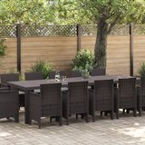 vidaXL 13-dijelni Vrtni Blagovaonski Set s Jastucima Smeđi Poli Ratan | shoptok.hr