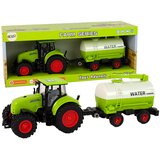 Tractor With Big Wheel Trailer Green Farm Cene