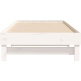  Izvlečna dnevna postelja bela 2x(80x200) cm trdna borovina, (20725372) | Shoptok.si