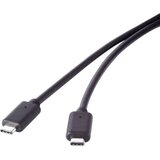 Renkforce USB 3.1 priključni kabel [1x USB-C™ utikač - 1x USB-C™ utikač] 1.50 m crne boje, pozlaćeni utični kontakti | Eponuda.ba
