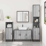 vidaXL kopalniško pohištvo 3 kosi siva sonoma inženirski les | Shoptok.si