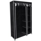 vidaXL Zložljiva garderobna omara črne barve 110 x 45 x 175 cm Cene