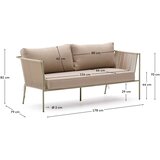 Kave Home Zelena/bež podstavljena vrtna sofa Zivia – | shoptok.hr