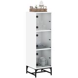  Visoka komoda sa staklenim vratima bijela 35 x 37 x 120 cm | Eponuda.ba