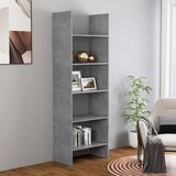 Furnova Knjižna omara betonsko siva 60x35x180 cm iverna plošča, (21932097) | Shoptok.si