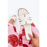 Boto Women's Flat Heeled Sandals With Cutouts Eco Leather White Ecapus | shoptok.hr