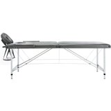 Furnova Masažna miza z 2 conama aluminijast okvir antracitna 186x68 cm, (21919829) | Shoptok.si