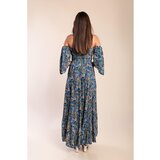 Fenzy Maxi Obleka S Potiskom, Večbarvna | Shoptok.si