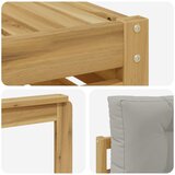  Set vanjskih sofa 6 kom. Bijela i svjetlosiva Poliester | shoptok.hr